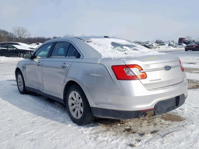 1FAHP2DW3AG144925 - 2010 FORD TAURUS SE SILVER photo 3