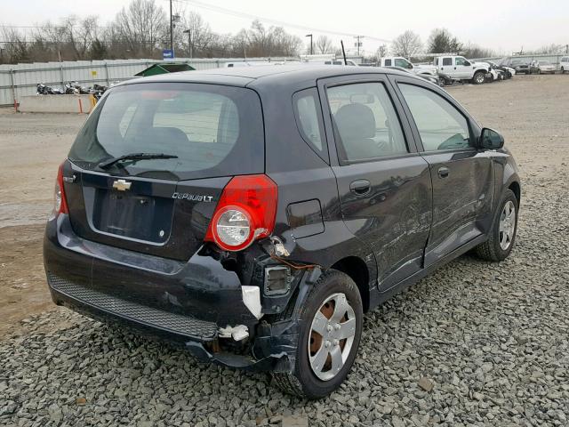 KL1TD6DE4AB127504 - 2010 CHEVROLET AVEO LS BLACK photo 4