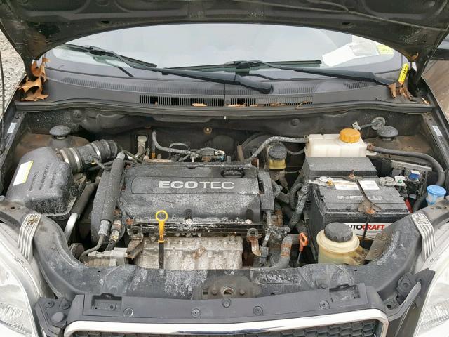 KL1TD6DE4AB127504 - 2010 CHEVROLET AVEO LS BLACK photo 7