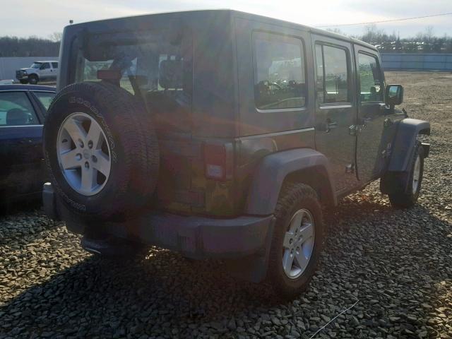 1J4GA39147L195760 - 2007 JEEP WRANGLER X GREEN photo 4