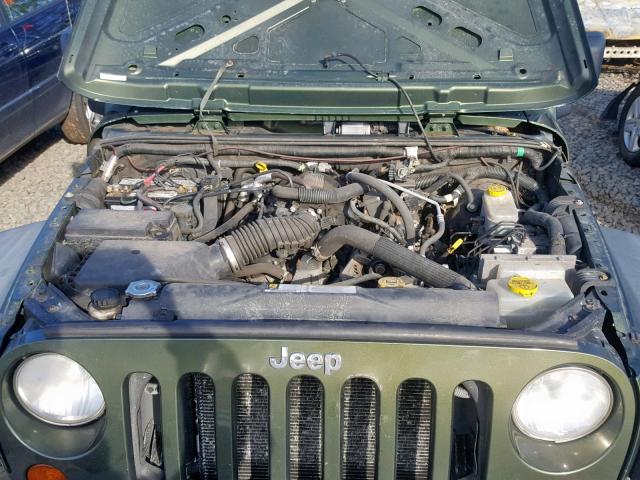 1J4GA39147L195760 - 2007 JEEP WRANGLER X GREEN photo 7