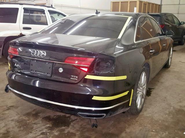 WAU3MAFDXFN026020 - 2015 AUDI A8 L TDI BLACK photo 4