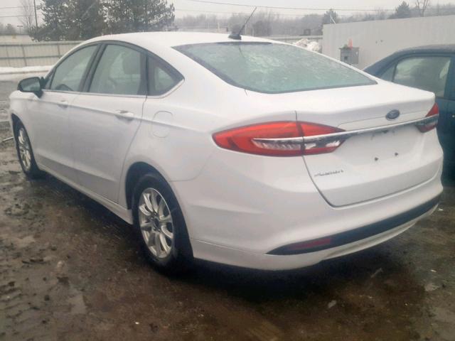 3FA6P0G72HR109960 - 2017 FORD FUSION S WHITE photo 3