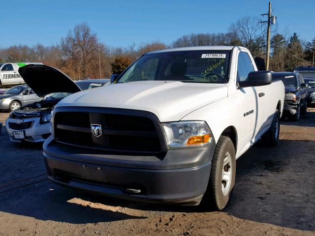 3C6JD6DP1CG205269 - 2012 DODGE RAM 1500 S WHITE photo 2