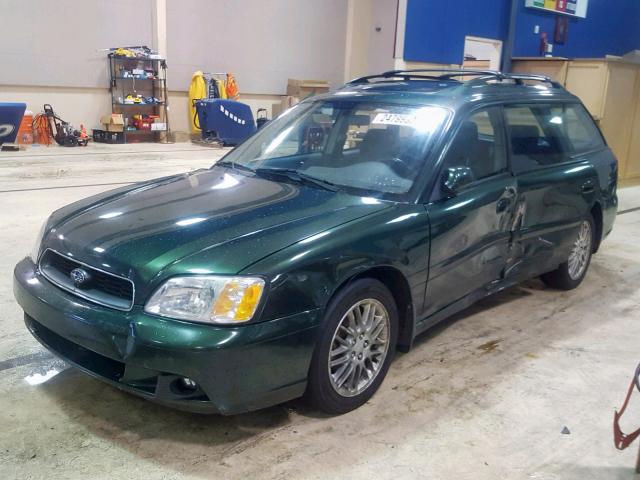 4S3BH635X37303603 - 2003 SUBARU LEGACY L GREEN photo 2