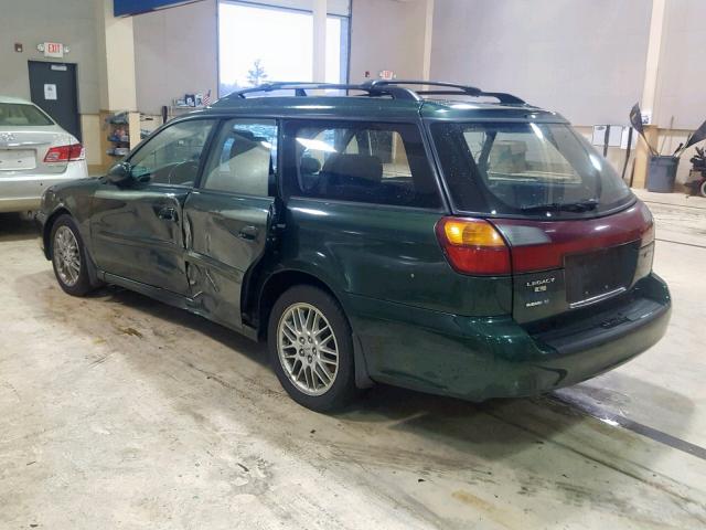 4S3BH635X37303603 - 2003 SUBARU LEGACY L GREEN photo 3