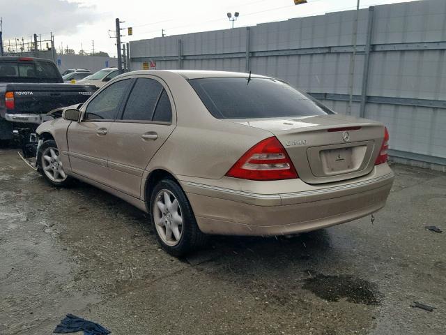 WDBRF61J63F316759 - 2003 MERCEDES-BENZ C 240 GOLD photo 3