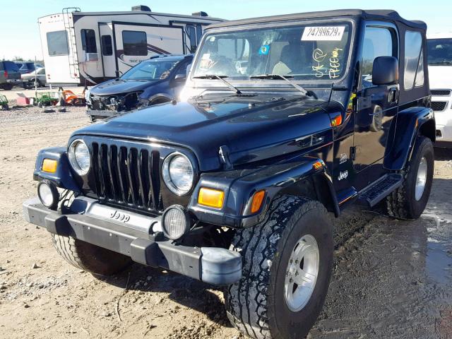 1J4FA59S54P706154 - 2004 JEEP WRANGLER / BLACK photo 2