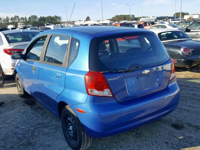 KL1TD666X7B690748 - 2007 CHEVROLET AVEO BASE ლურჯი ფოტო 3