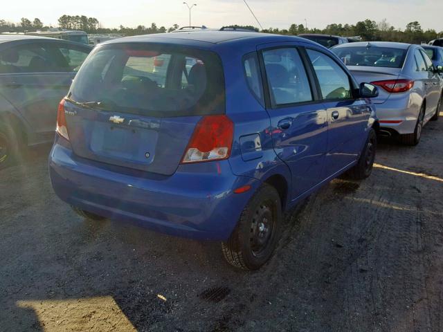 KL1TD666X7B690748 - 2007 CHEVROLET AVEO BASE ლურჯი ფოტო 4