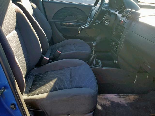 KL1TD666X7B690748 - 2007 CHEVROLET AVEO BASE ლურჯი ფოტო 5