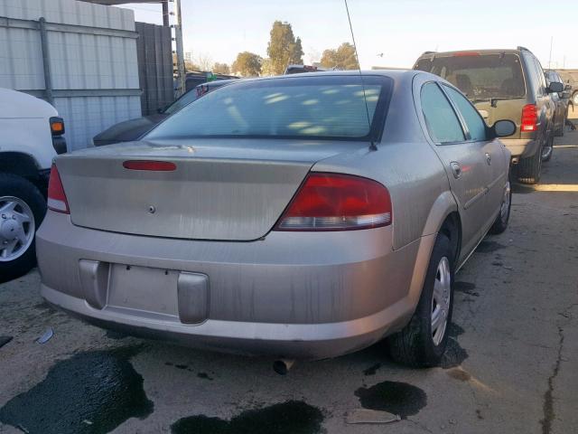 1C3EL46X72N192925 - 2002 CHRYSLER SEBRING LX BEIGE photo 4