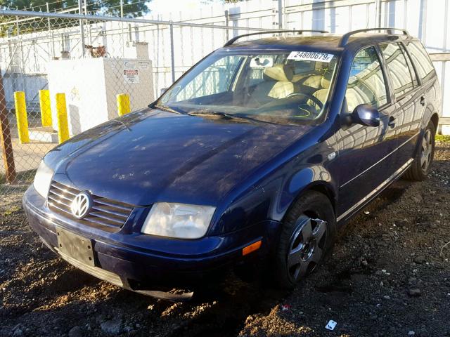 WVWSP61J62W616428 - 2002 VOLKSWAGEN JETTA GLS BLUE photo 2