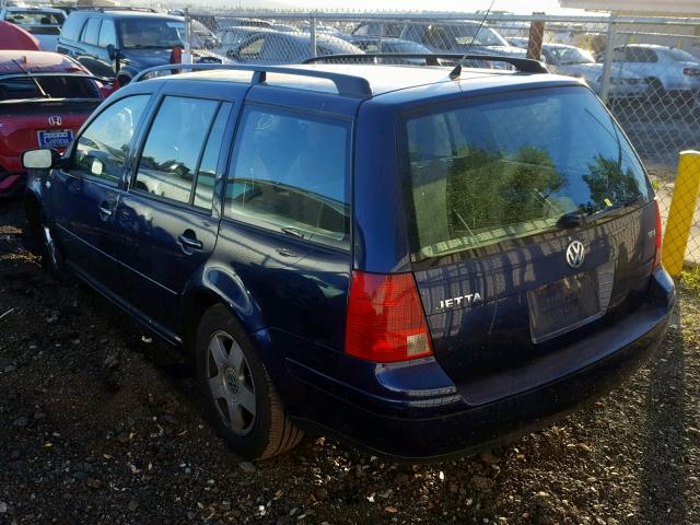 WVWSP61J62W616428 - 2002 VOLKSWAGEN JETTA GLS BLUE photo 3