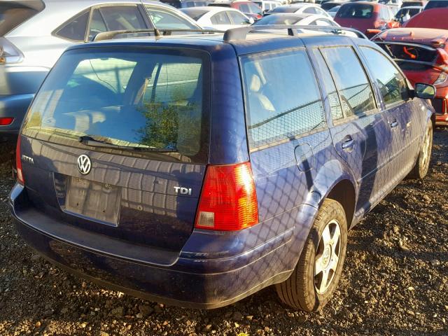 WVWSP61J62W616428 - 2002 VOLKSWAGEN JETTA GLS BLUE photo 4