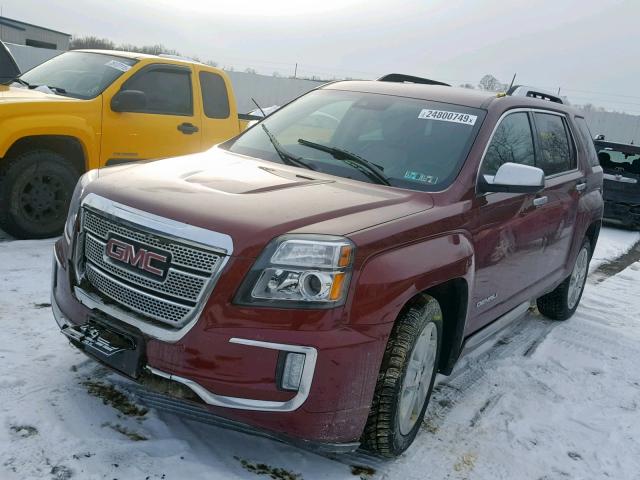 2GKFLVEK6G6190207 - 2016 GMC TERRAIN DE BURGUNDY photo 2