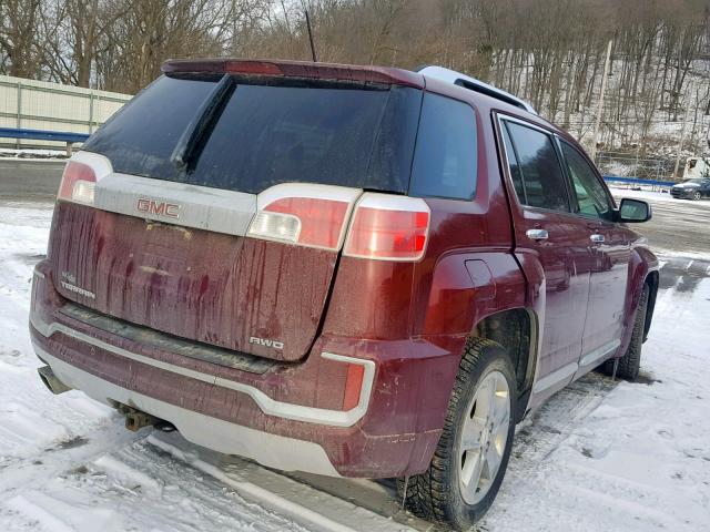 2GKFLVEK6G6190207 - 2016 GMC TERRAIN DE BURGUNDY photo 4