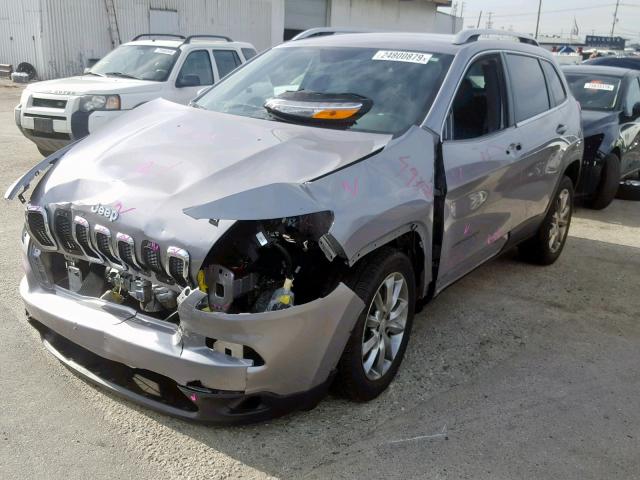 1C4PJLDB2JD557527 - 2018 JEEP CHEROKEE L GRAY photo 2