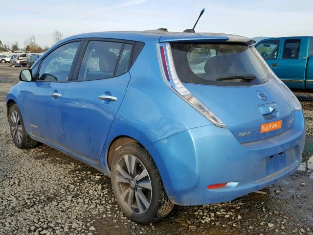 1N4AZ0CP5DC416428 - 2013 NISSAN LEAF S BLUE photo 3