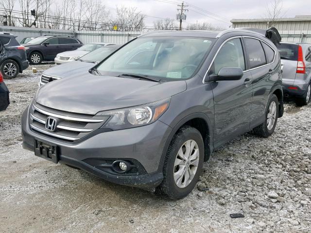 2HKRM4H7XEH614729 - 2014 HONDA CR-V EXL CHARCOAL photo 2