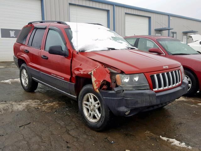 1J4GW48N94C408113 - 2004 JEEP GRAND CHER RED photo 1