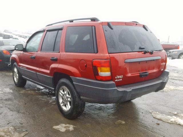 1J4GW48N94C408113 - 2004 JEEP GRAND CHER RED photo 3