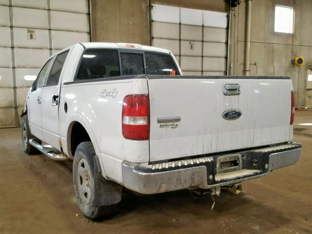 1FTPW14525FB02123 - 2005 FORD F150 SUPER WHITE photo 3