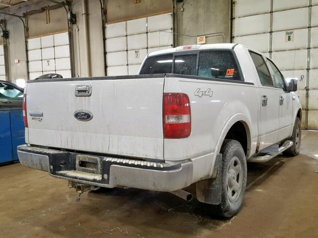 1FTPW14525FB02123 - 2005 FORD F150 SUPER WHITE photo 4