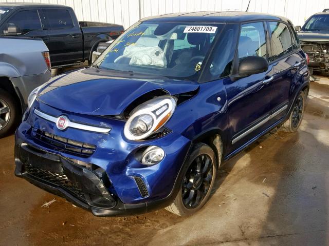 ZFBCFADH3GZ037540 - 2016 FIAT 500L TREKK BLUE photo 2