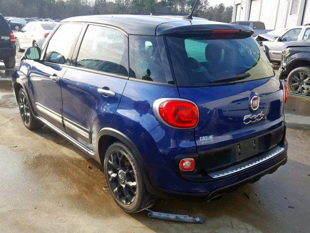 ZFBCFADH3GZ037540 - 2016 FIAT 500L TREKK BLUE photo 3