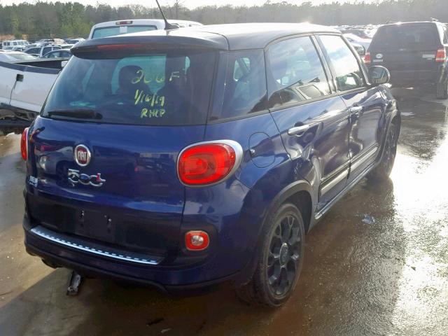 ZFBCFADH3GZ037540 - 2016 FIAT 500L TREKK BLUE photo 4