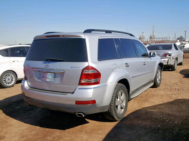 4JGBF71E98A418262 - 2008 MERCEDES-BENZ GL 450 4MA SILVER photo 4