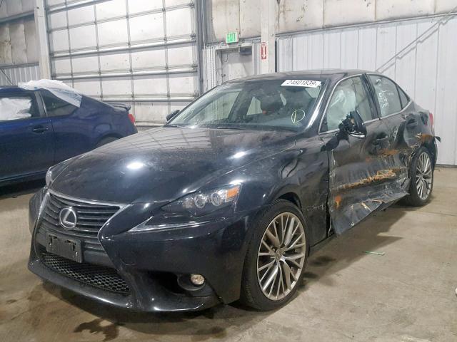 JTHBF1D22F5050403 - 2015 LEXUS IS 250 BLACK photo 2