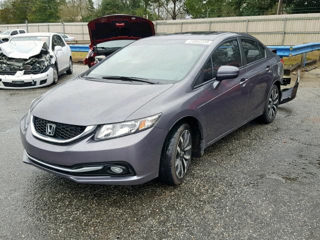 19XFB2F98FE047749 - 2015 HONDA CIVIC EXL GRAY photo 2