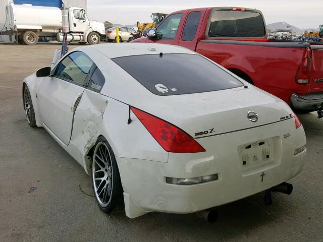 JN1BZ34E17M550402 - 2007 NISSAN 350Z COUPE WHITE photo 3