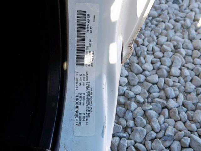 1C3BCBEB6CN233270 - 2012 CHRYSLER 200 TOURIN WHITE photo 10