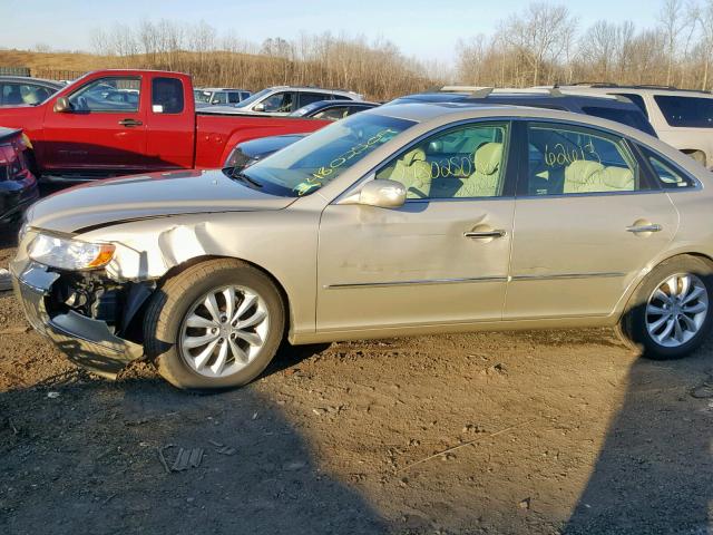 KMHFC46F48A320394 - 2008 HYUNDAI AZERA SE GOLD photo 9