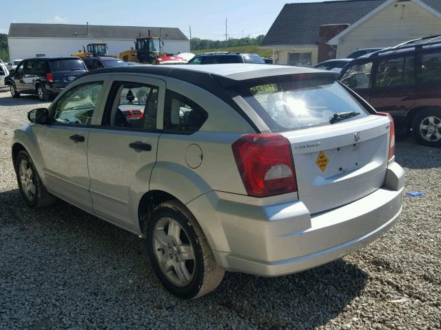 1B3HB48BX7D259402 - 2007 DODGE CALIBER SX SILVER photo 3