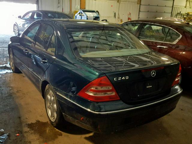 WDBRF61J72F229497 - 2002 MERCEDES-BENZ C 240 GREEN photo 3