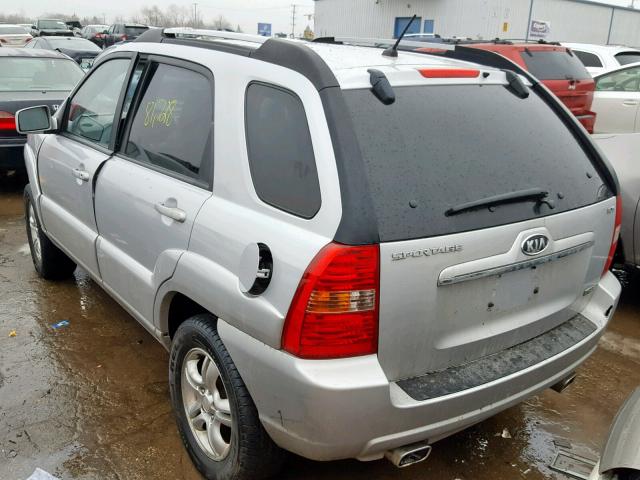 KNDJF723487484874 - 2008 KIA SPORTAGE E SILVER photo 3