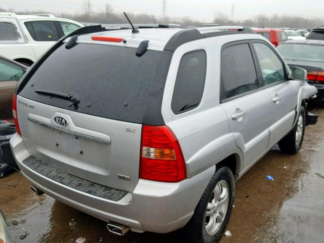 KNDJF723487484874 - 2008 KIA SPORTAGE E SILVER photo 4