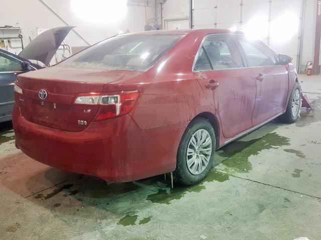 4T1BD1FK7CU027796 - 2012 TOYOTA CAMRY HYBR RED photo 4