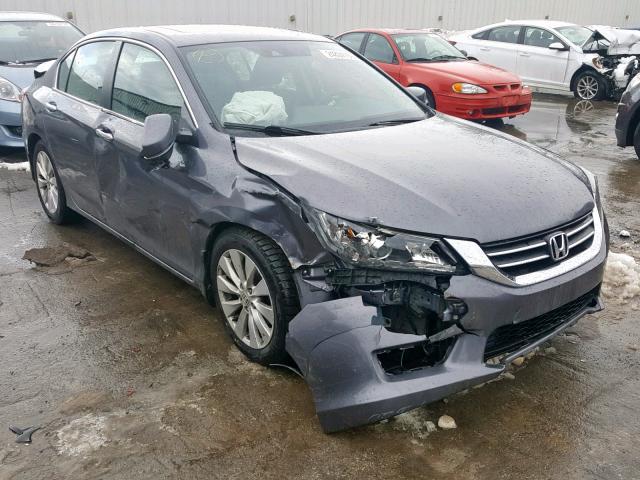 1HGCR2F8XEA015359 - 2014 HONDA ACCORD EXL GRAY photo 1