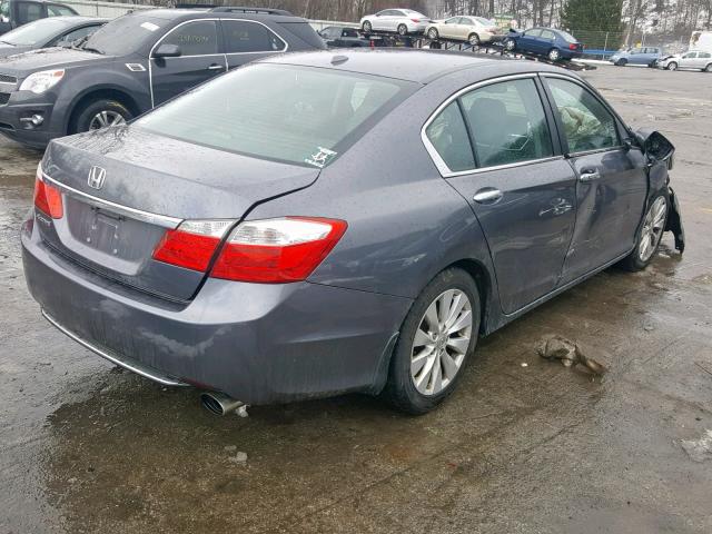 1HGCR2F8XEA015359 - 2014 HONDA ACCORD EXL GRAY photo 4