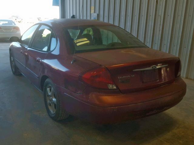 1FAFP5521YA234074 - 2000 FORD TAURUS SES RED photo 3