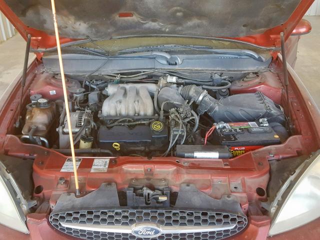 1FAFP5521YA234074 - 2000 FORD TAURUS SES RED photo 7