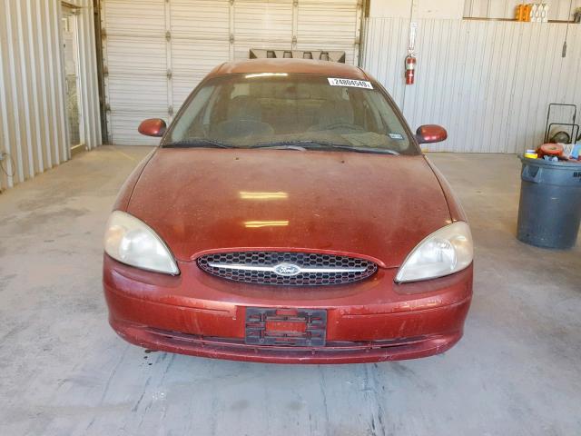 1FAFP5521YA234074 - 2000 FORD TAURUS SES RED photo 9