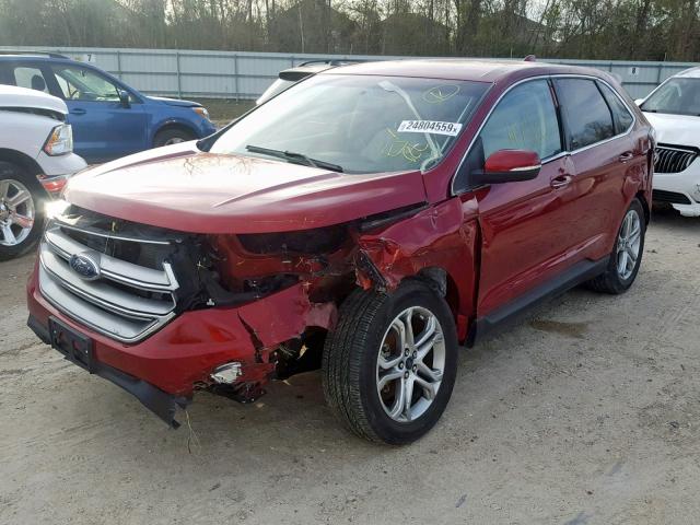 2FMTK3K9XFBB06897 - 2015 FORD EDGE TITAN MAROON photo 2