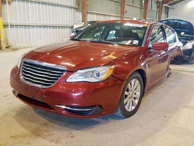 1C3CCBBB6DN654819 - 2013 CHRYSLER 200 TOURIN RED photo 2