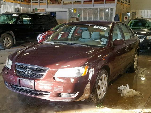 5NPET46C36H098281 - 2006 HYUNDAI SONATA GL MAROON photo 2